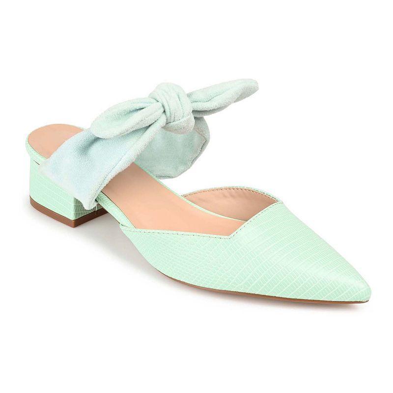 Journee Collection Melora Womens Heeled Mules Green Product Image