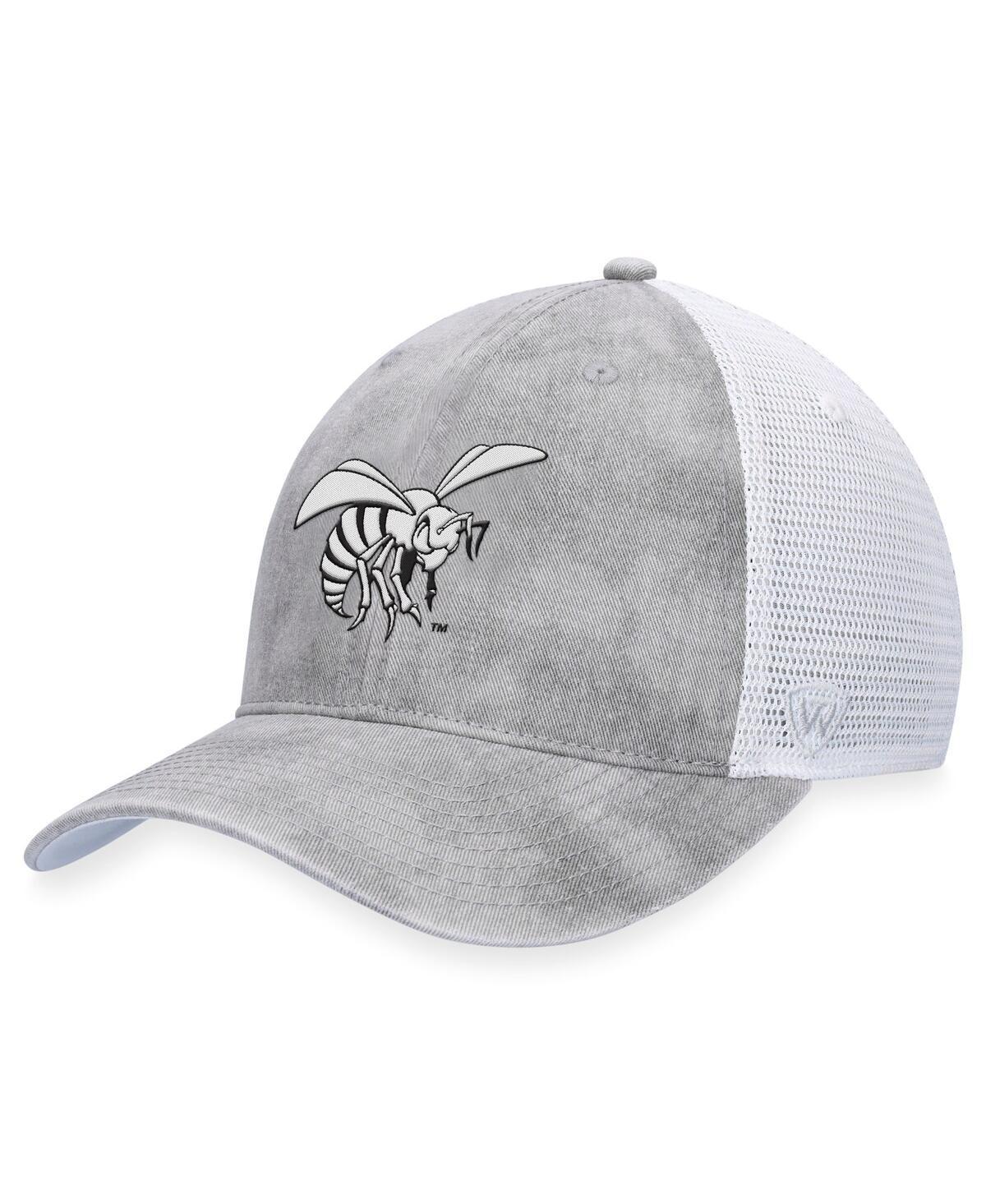 Top of the World Mens Gray Alabama State Hornets Slate Trucker Adjustable Hat - Gray, White Product Image