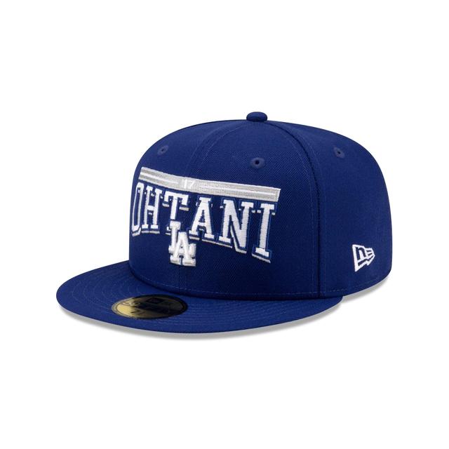 Los Angeles Dodgers Shohei Ohtani Blue 59FIFTY Fitted Hat Male Product Image