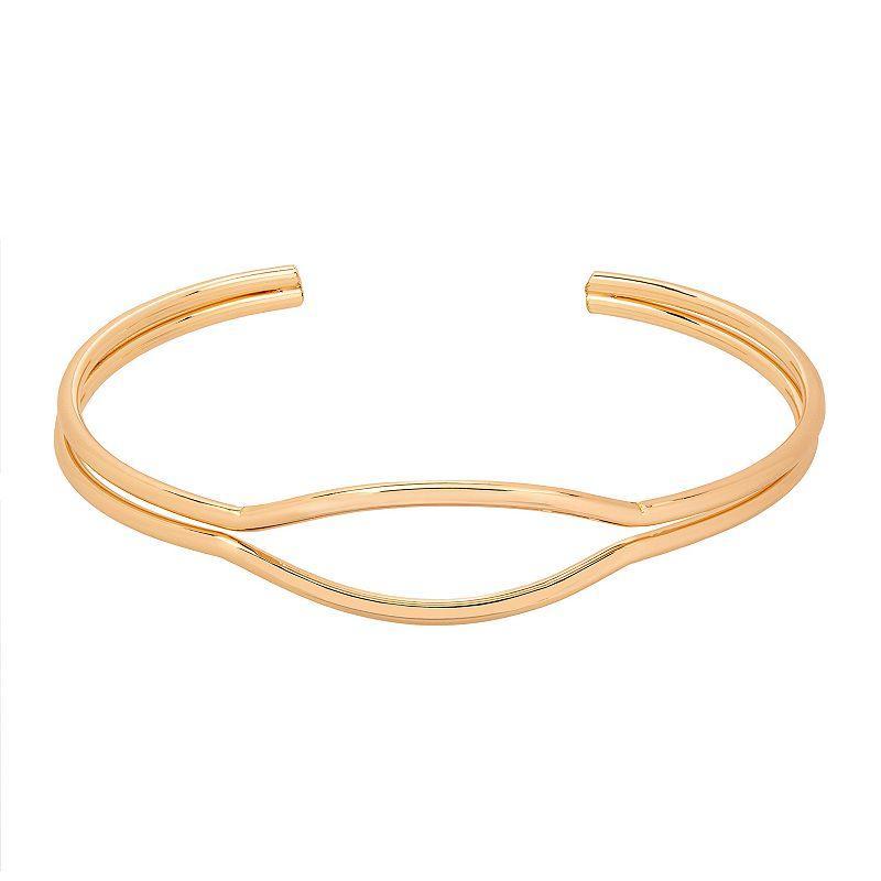 LC Lauren Conrad Gold Tone Open Cuff Bracelet, Womens Product Image