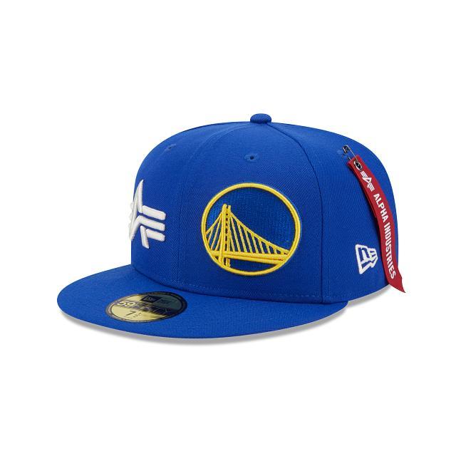 Alpha Industries X Golden State Warriors Dual Logo 59FIFTY Fitted Hat Male Product Image