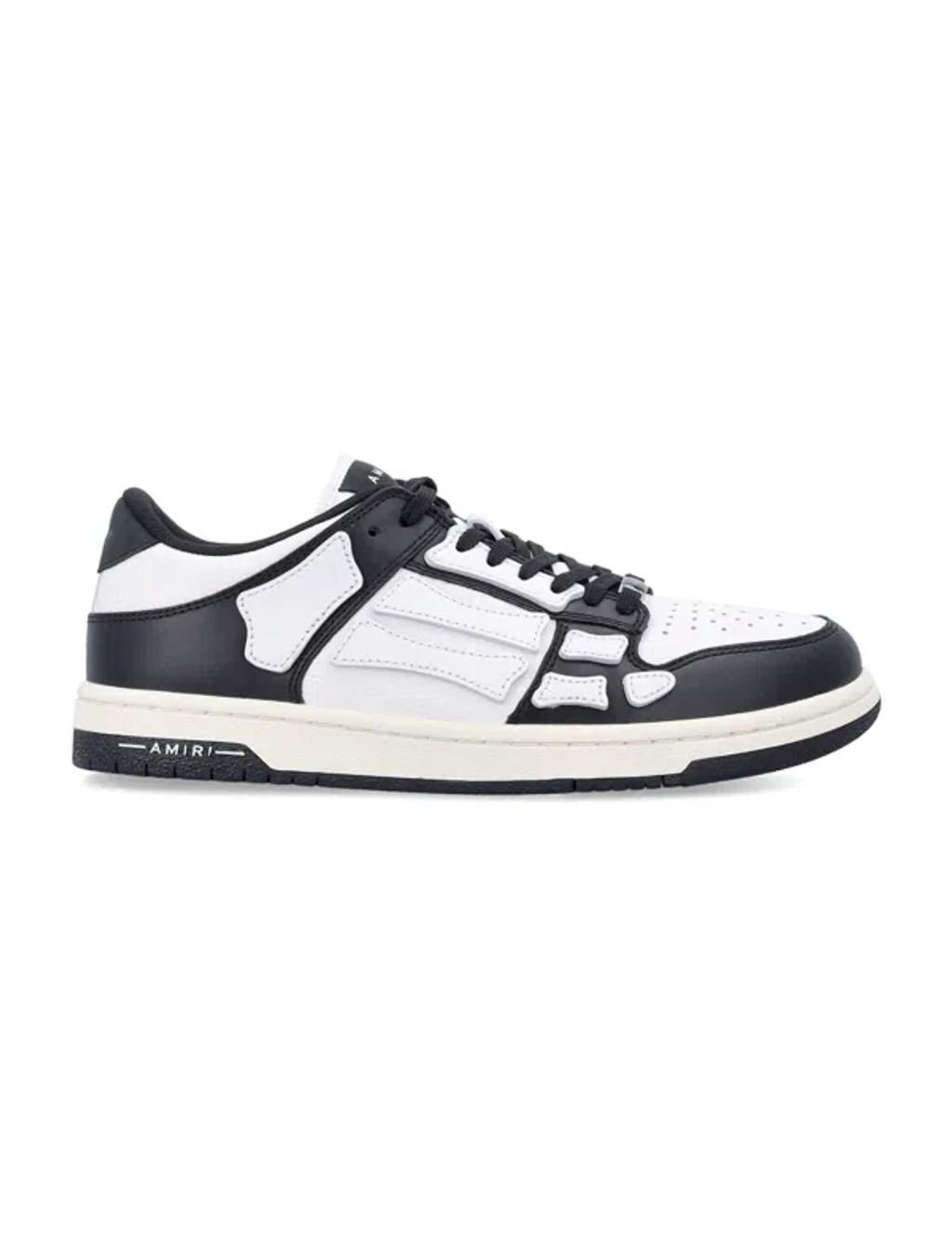 AMIRI Skel Top Low Sneakers In Black White Product Image