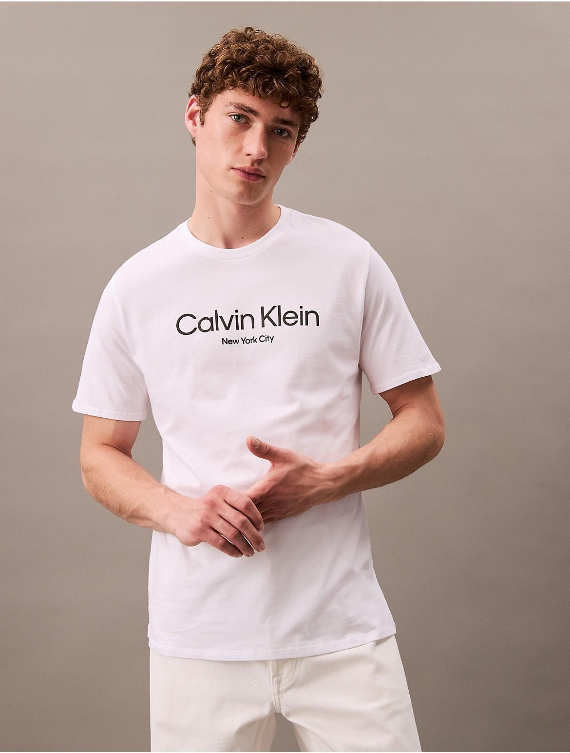 Calvin Klein Mens New York Logo Classic Crewneck T-Shirt - Black - XS Product Image