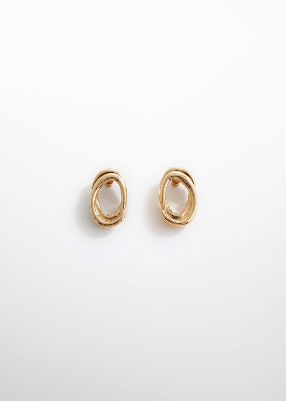 MANGO - Oval hoop earrings - One size - Women Product Image