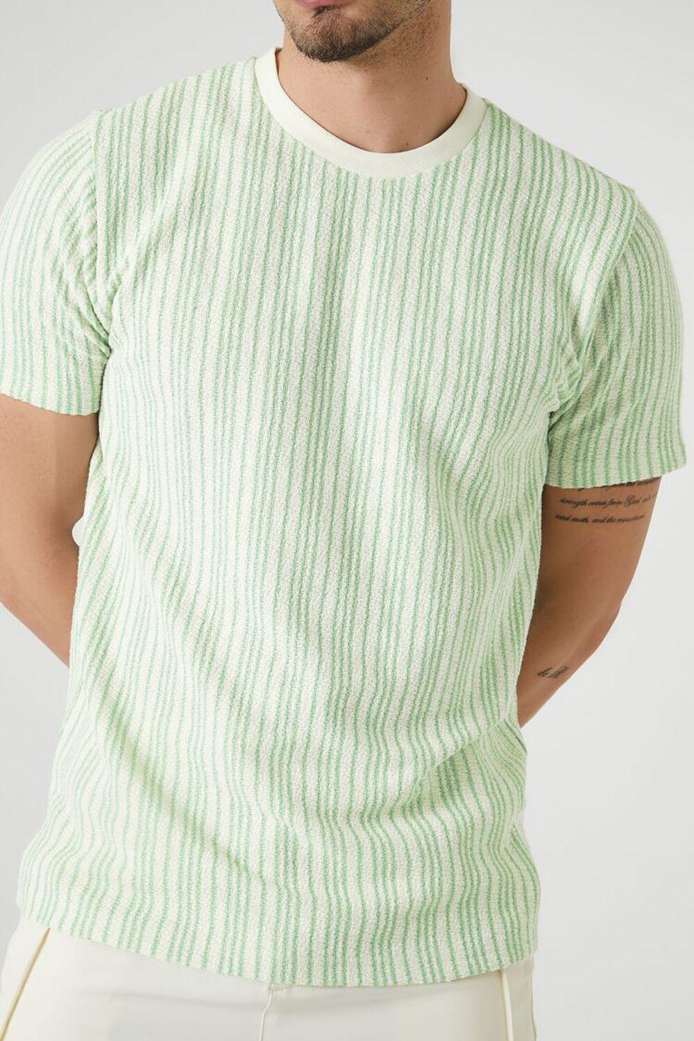 Textured Striped Crew Tee | Forever 21 Product Image