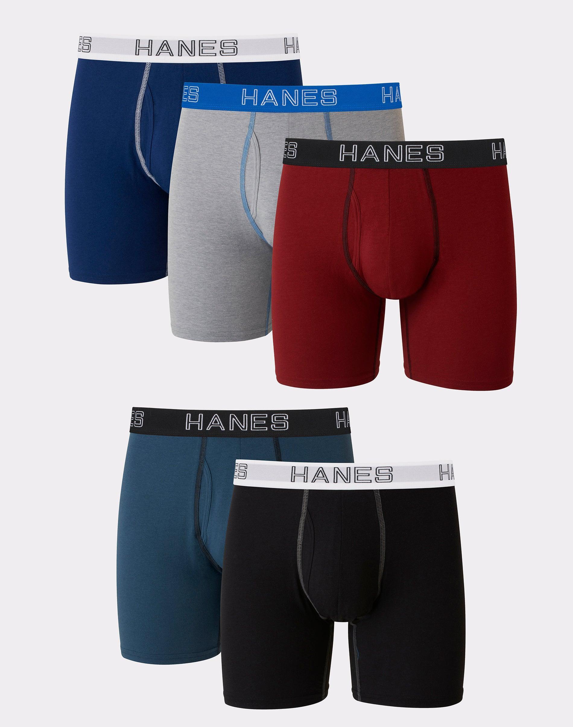 Mens Hanes Ultimate 5-Pack Stretch Boxer Brief Multicolor Product Image