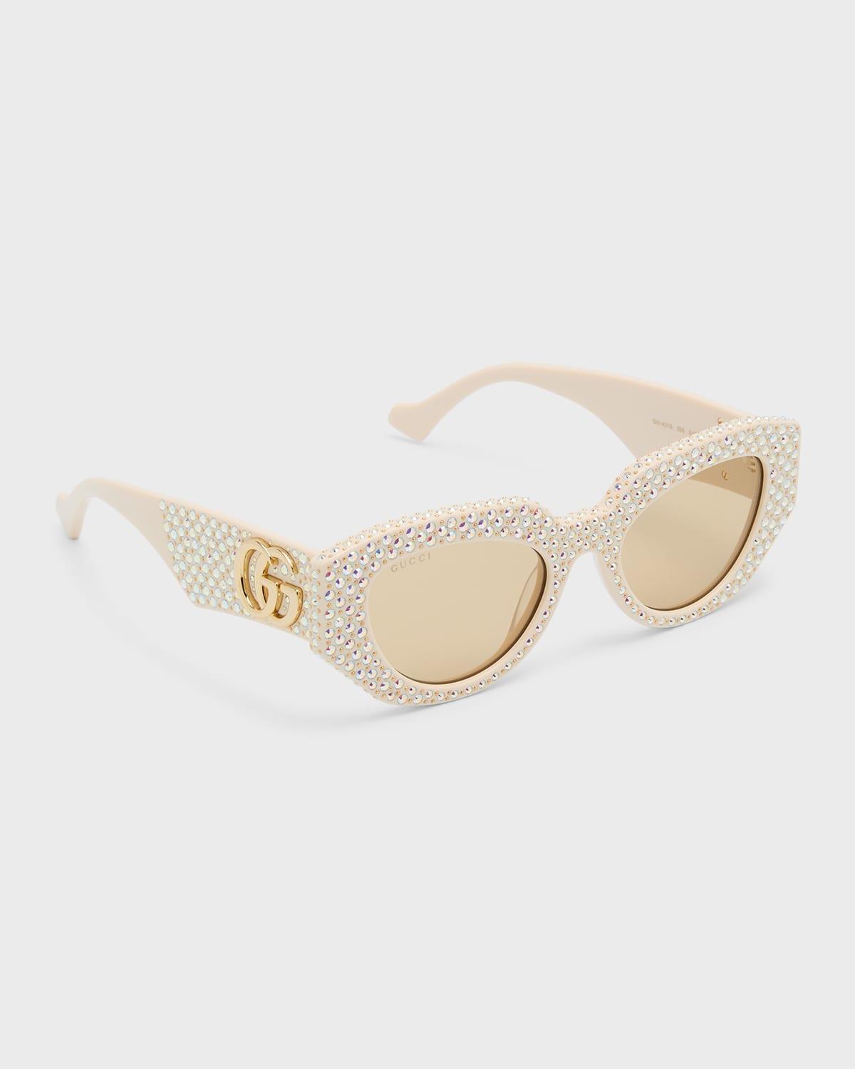 Gucci Geometrical Directional Sunglasses Cream.. Product Image