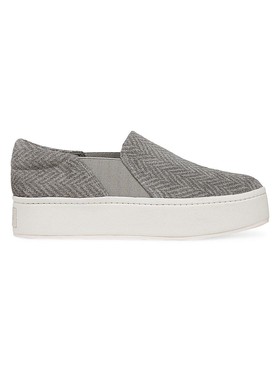 Womens Warren Printed Suede Slip-On Sneakers Product Image