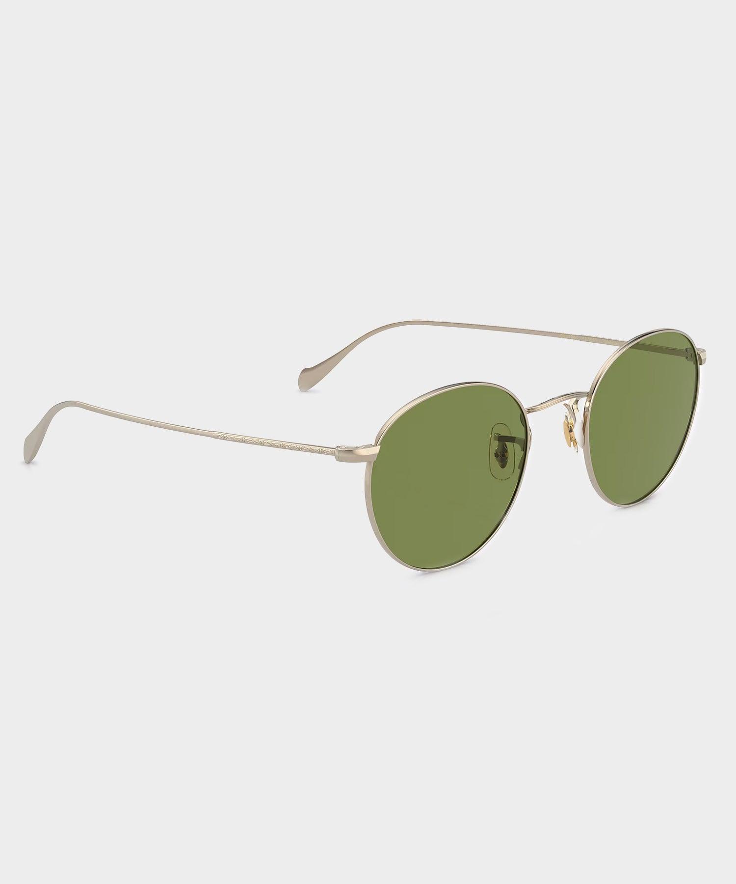 Oliver Peoples Coleridge Sunglasses in Gold With Green Lenses Product Image