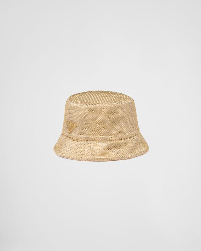 Satin bucket hat with crystals Product Image