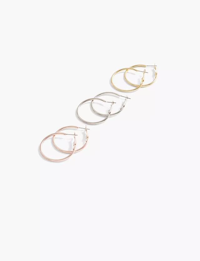 Hoop Earrings 3-Pack - Tri-Tone Product Image