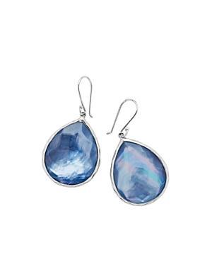 Ippolita Sterling Silver Rock Candy Mother-of-Pearl & Lapis Doublet Teardrop Earrings Product Image