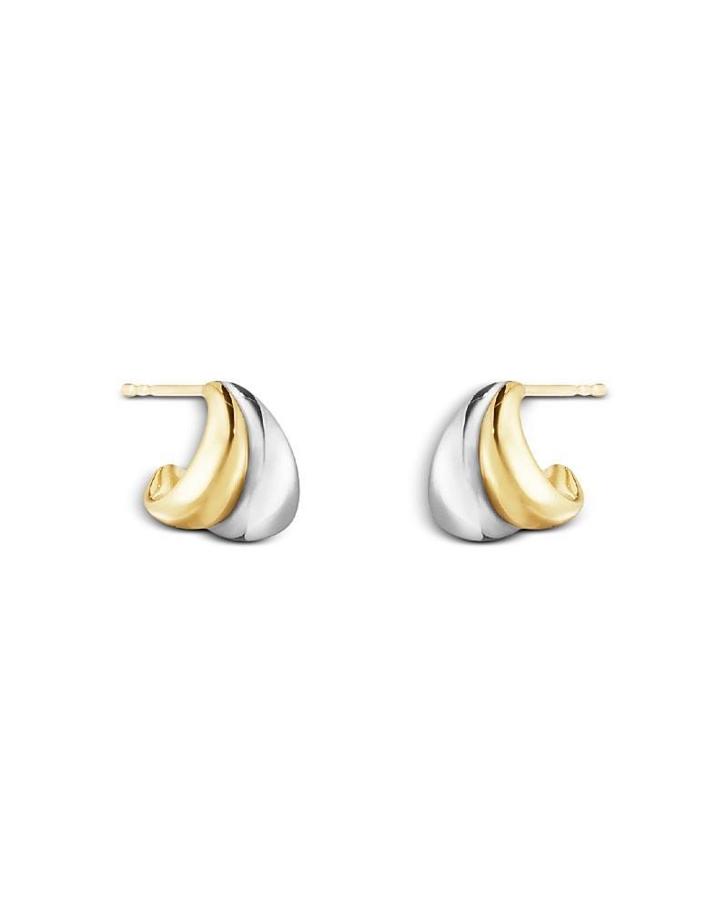 Georg Jensen 18K Yellow Gold & Sterling Silver Curve Huggie Hoop Earrings Product Image