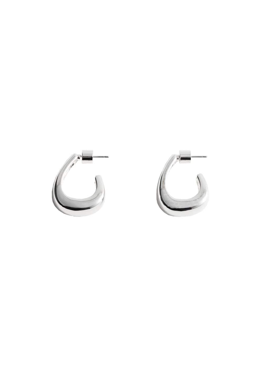 MANGO - Oval hoop earrings - One size - Women Product Image