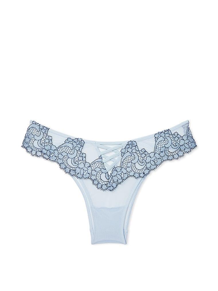 Boho Floral Embroidery Brazilian Panty Product Image