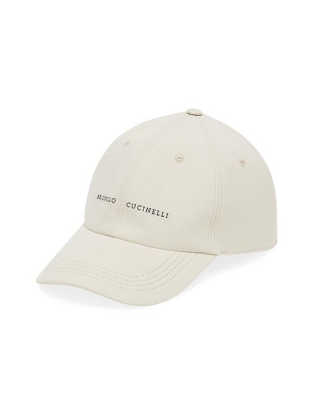 Mens Baseball Cap In Twisted Cotton Gabardine With Embroidery Product Image