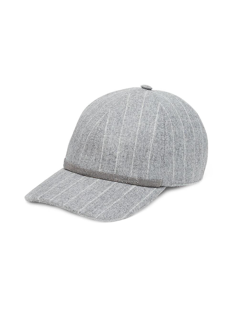 Womens Chalk Stripe Baseball Cap with Shiny Band product image