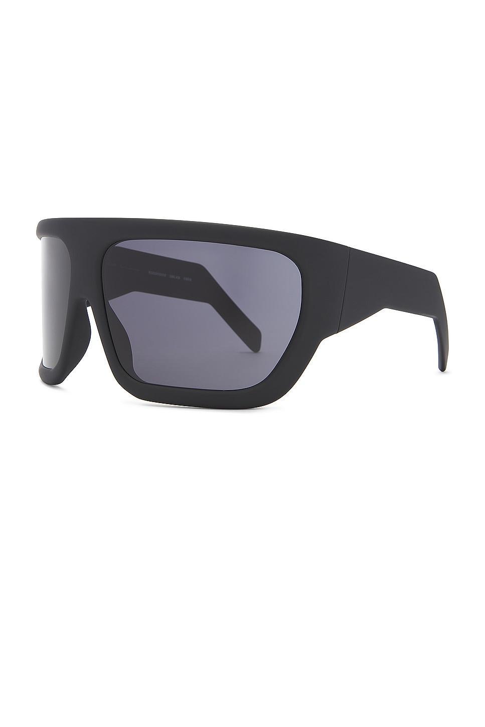 Rick Owens Davis Sunglasses in Black Product Image