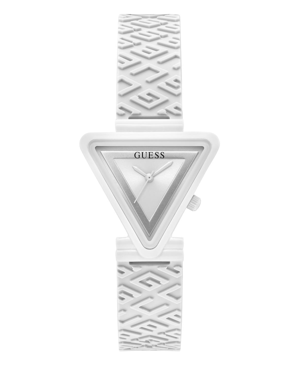 Guess Womens Analog White Silicone Watch 34mm Product Image