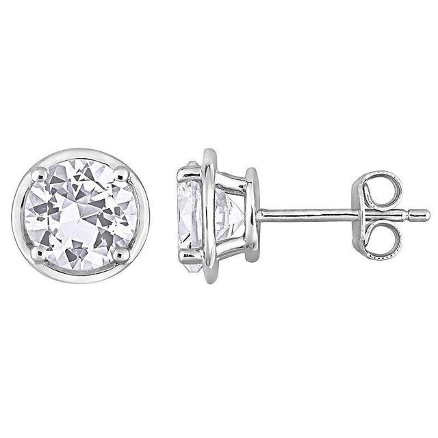 Stella Grace Sterling Silver Lab-Created White Sapphire Stud Earrings, Womens Product Image