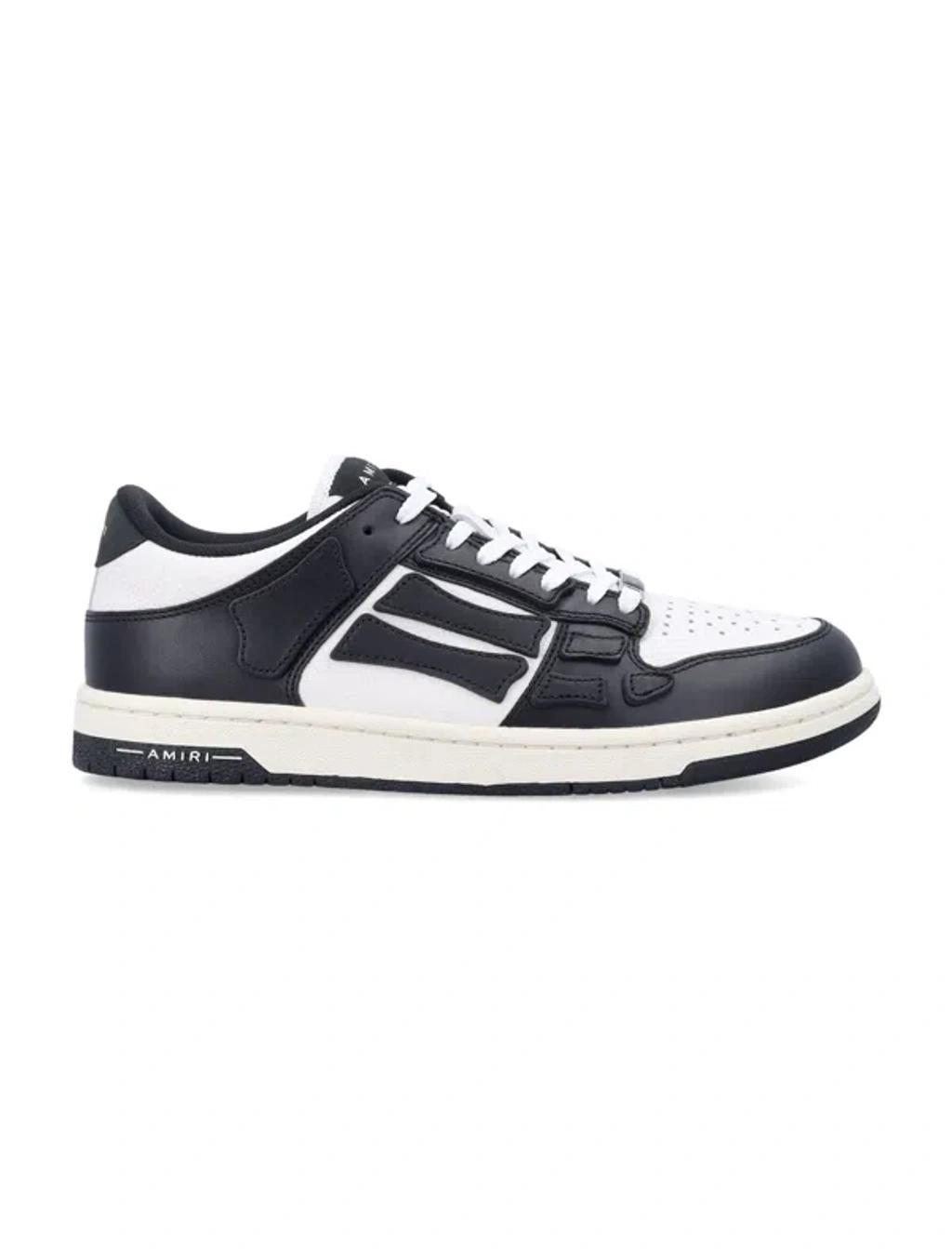 AMIRI Skel Top Low Sneakers In Black White Product Image