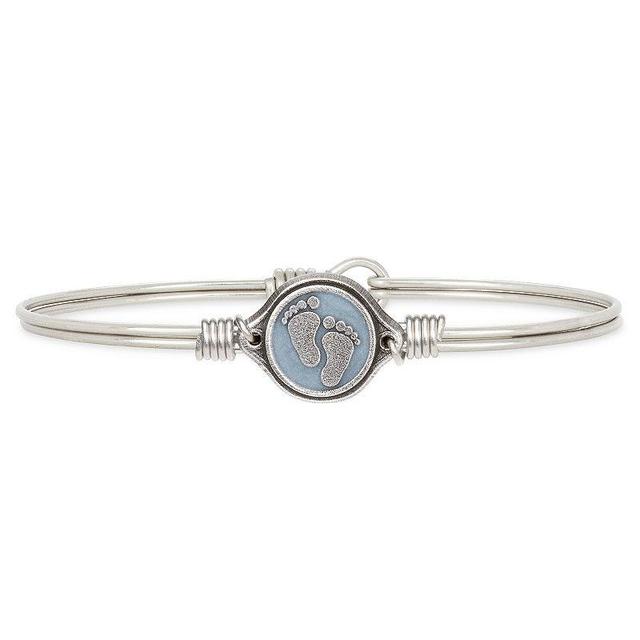 Luca + Danni Footprint Bangle Bracelet, Womens Silver Tone Product Image