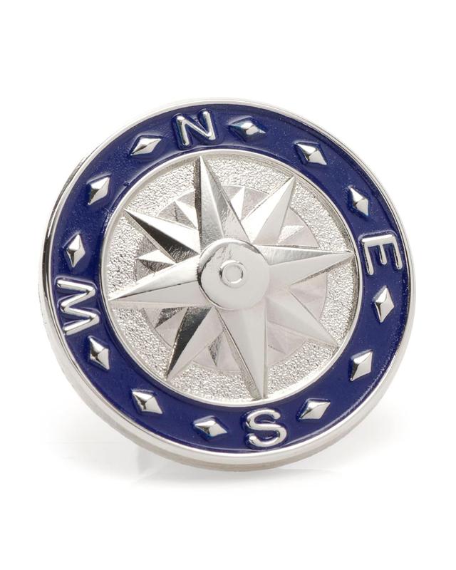 Cufflinks, Inc. Blue Compass Lapel Pin Product Image