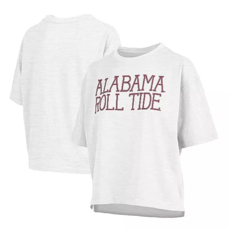 Womens Pressbox Alabama Crimson Tide Motley Crew Chain Stitch Slub Waist Length Boxy T-Shirt Product Image