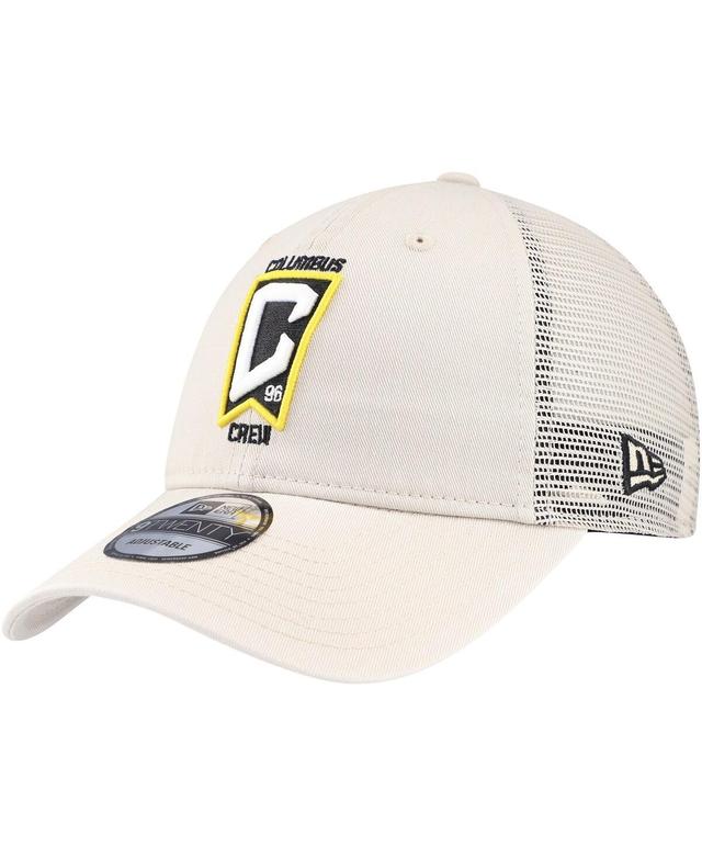 New Era Mens Tan Columbus Crew Game Day 9Twenty Adjustable Trucker Hat Product Image