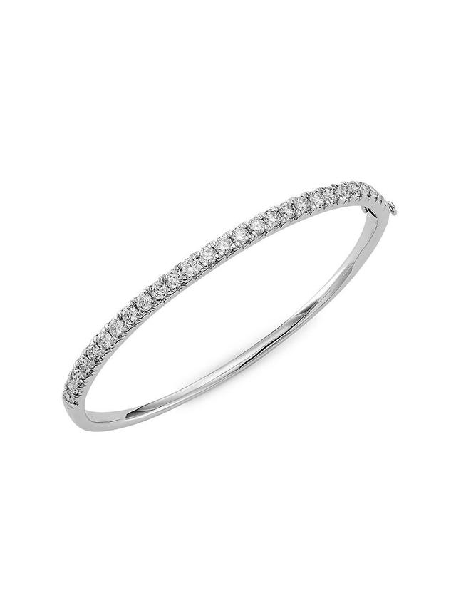 Womens 14K White Gold & 3 TCW Diamond Bangle Product Image