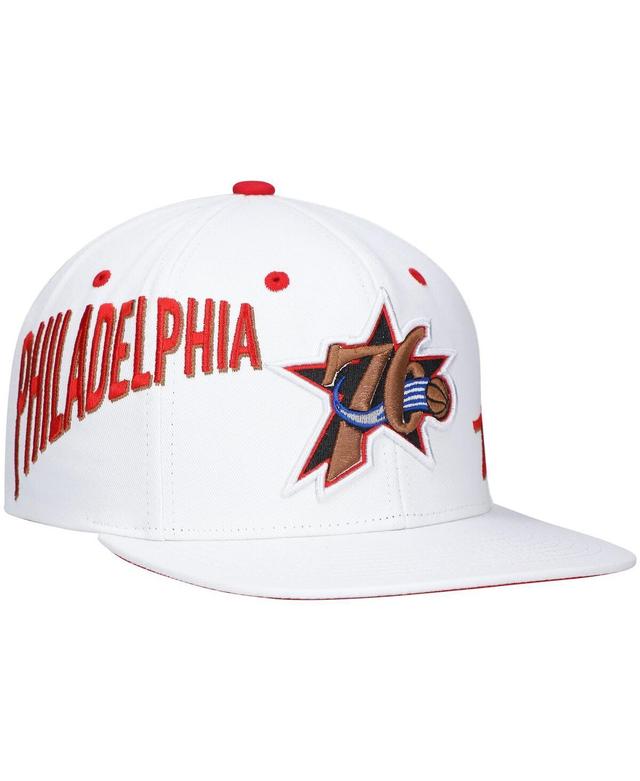 Mens Mitchell & Ness x Lids White Philadelphia 76ers Hardwood Classics Reppin Retro Snapback Hat Product Image