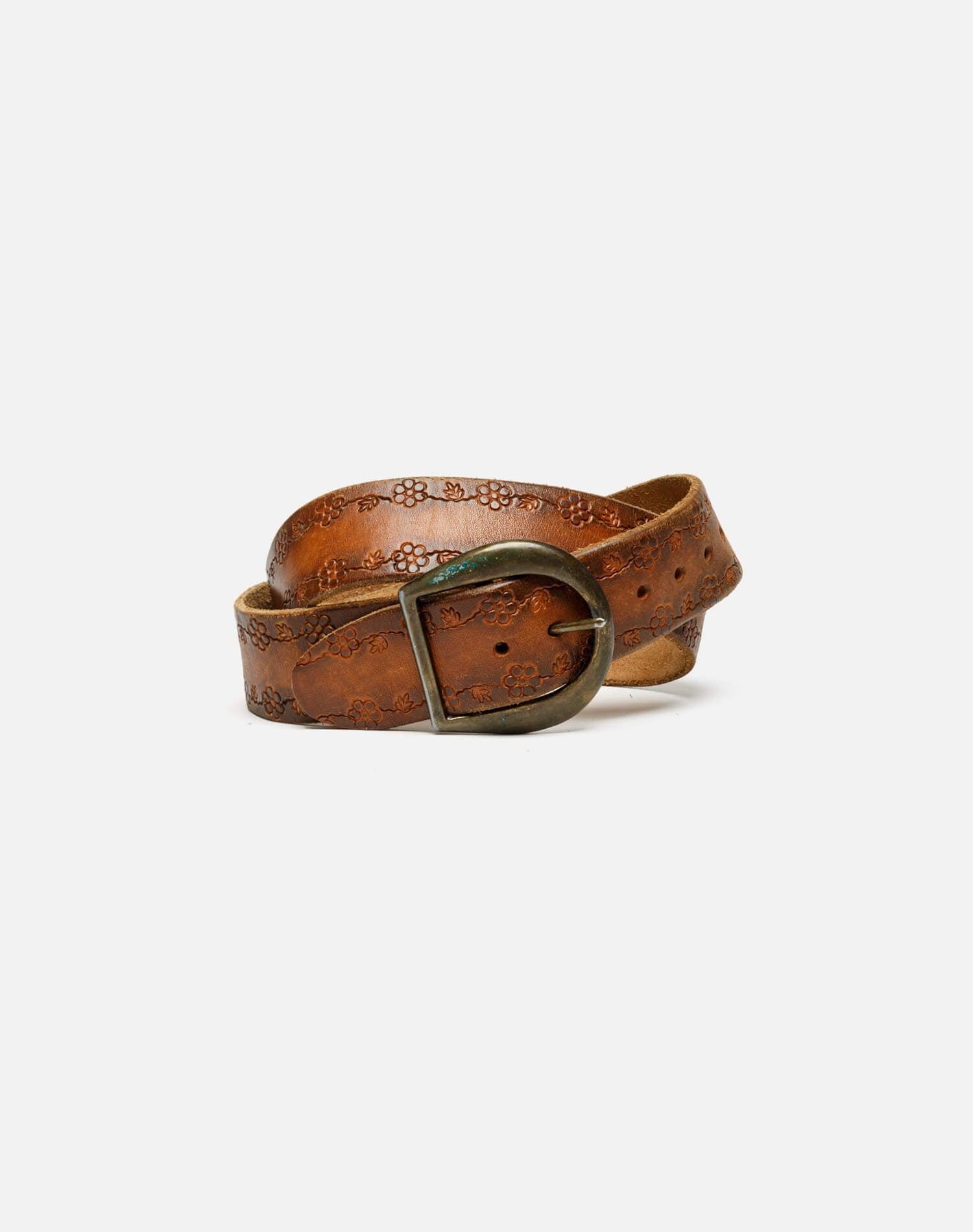 70s Embossed Leather Belt - #40 Female Product Image