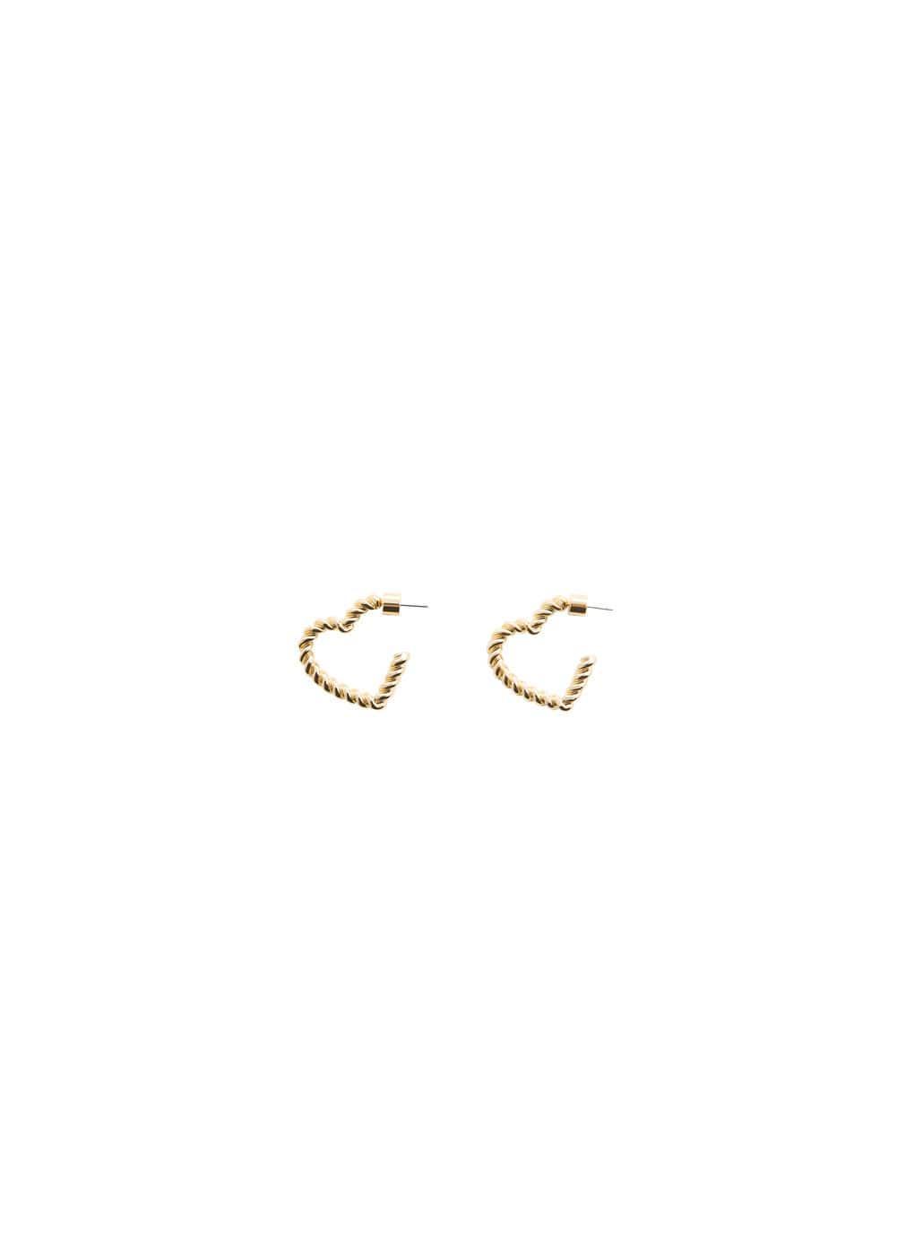 MANGO - Heart-shape earrings - One size - Women Product Image