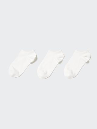 Womens Short Socks (3 Pairs) with Deodorizing White US W 7.5-10 UNIQLO US Product Image