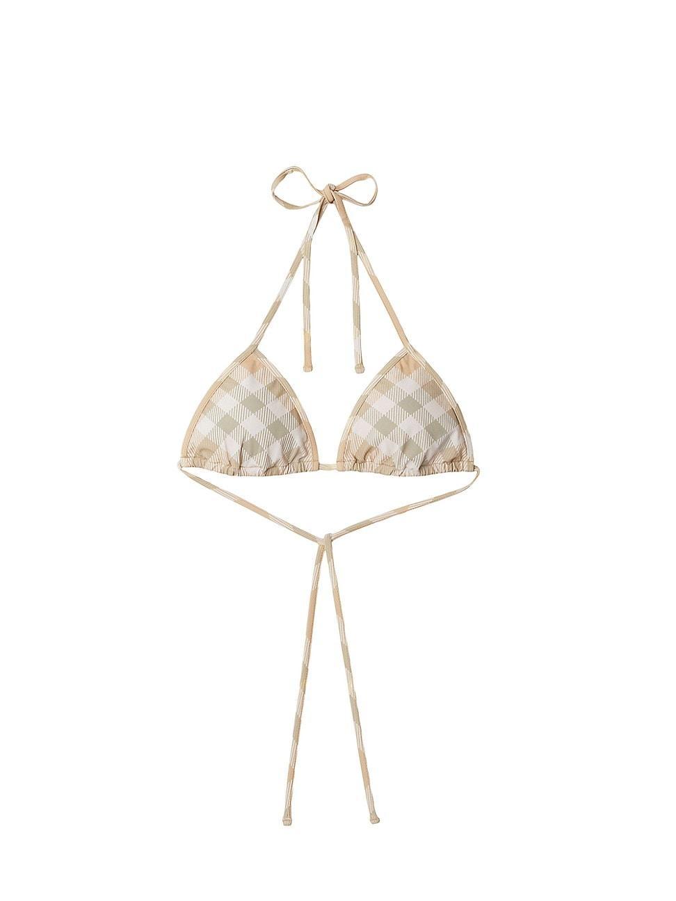 Signature Check Triangle Bikini Top Product Image