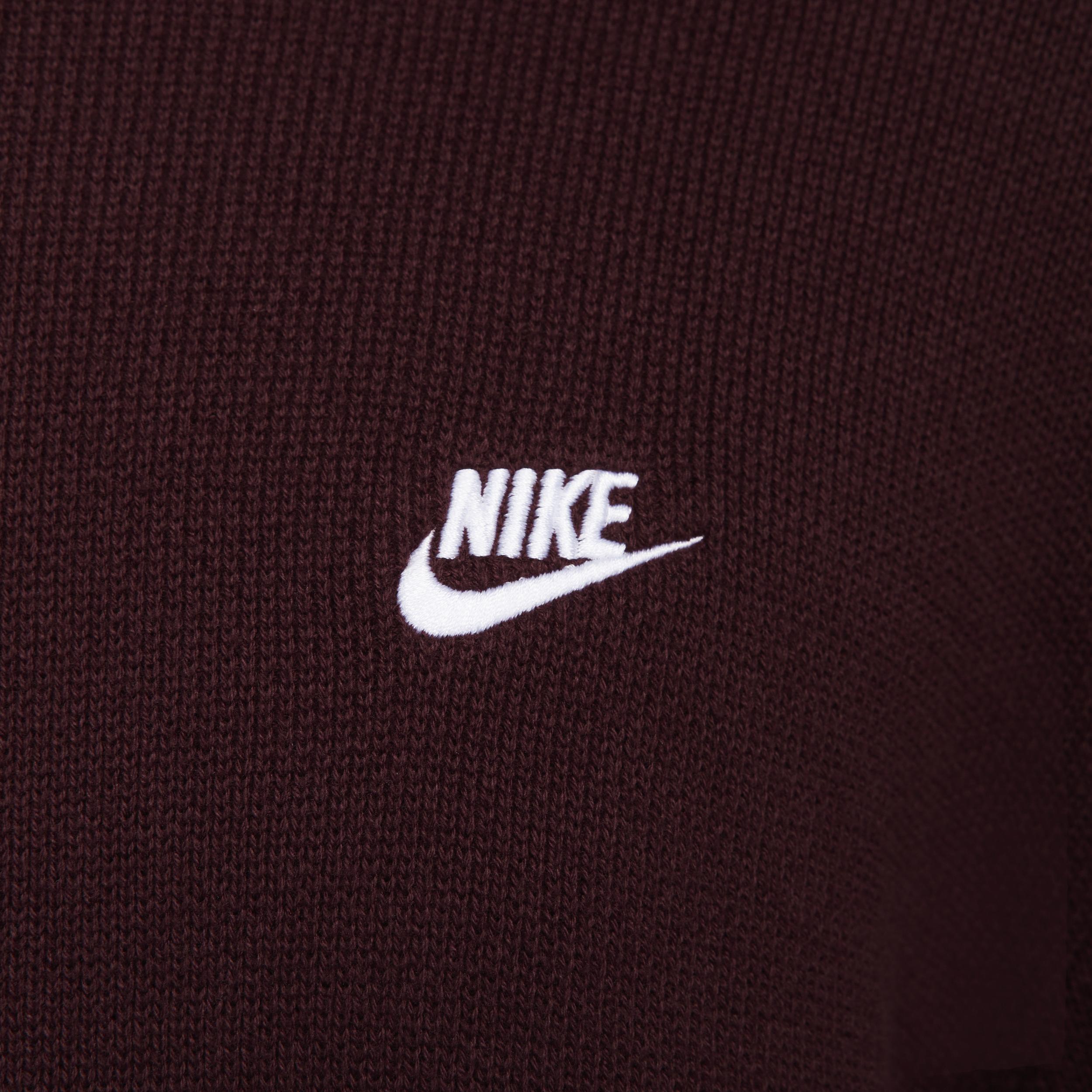 Nike Mens Nike Club Crew Sweater - Mens Burgundy Crush/White Product Image