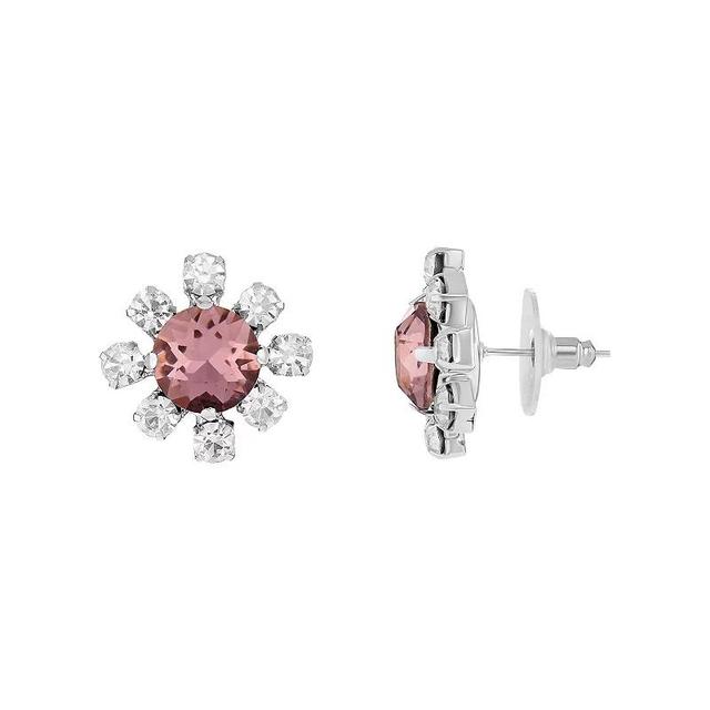 Emberly Flower Stud Earrings, Womens, Pink Product Image