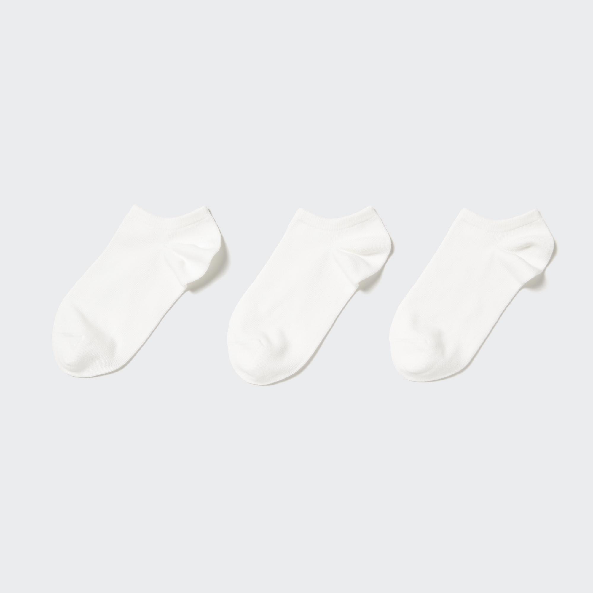 Womens Short Socks (3 Pairs) with Deodorizing White US W 7.5-10 UNIQLO US Product Image