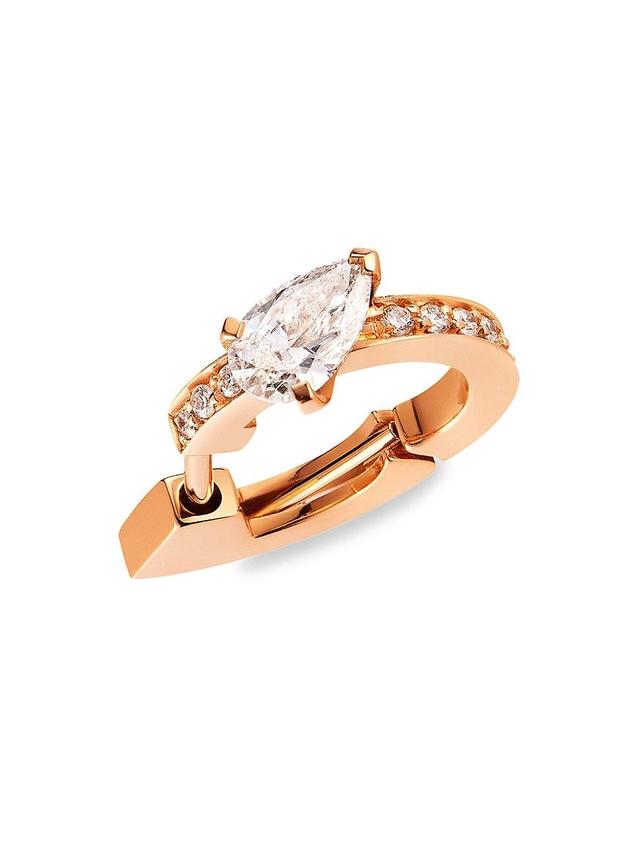 Womens Harvest 18K Rose Gold & 0.258 TCW Diamond Hoop Earring Product Image