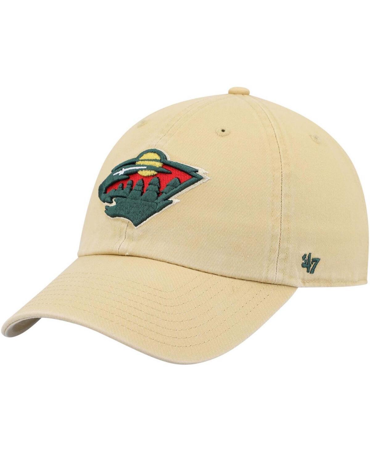 Mens Gold Minnesota Wild Clean Up Adjustable Hat Product Image