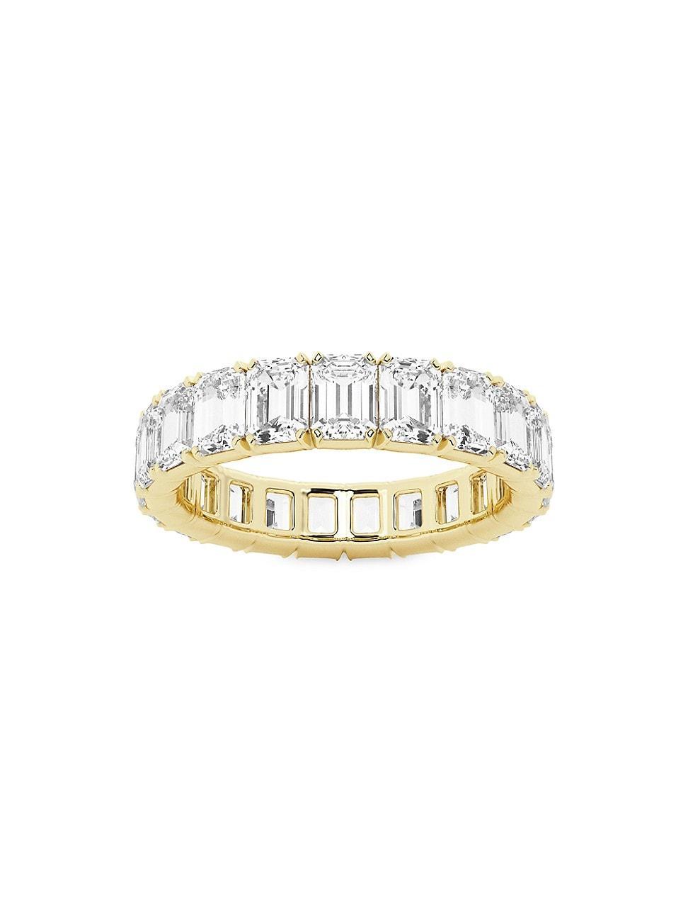 Womens 14K Yellow Gold & Emerald-Cut Lab-Grown Diamond Eternity Band/2.00-5.00 TCW Product Image