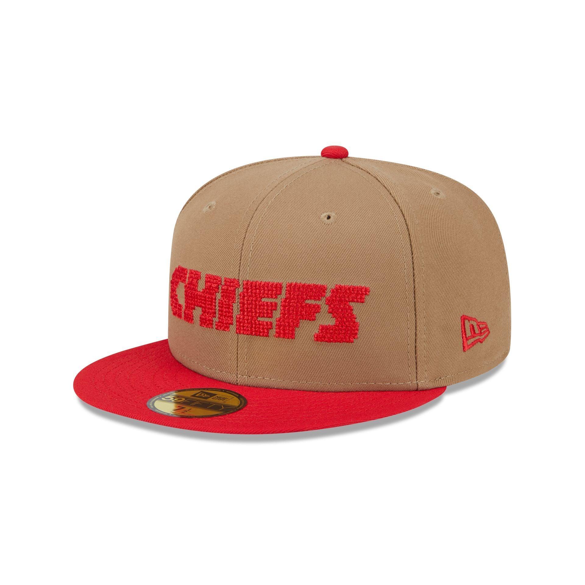 Kansas City Chiefs Classic 8-Bit Wordmark 59FIFTY Fitted Hat Male Product Image