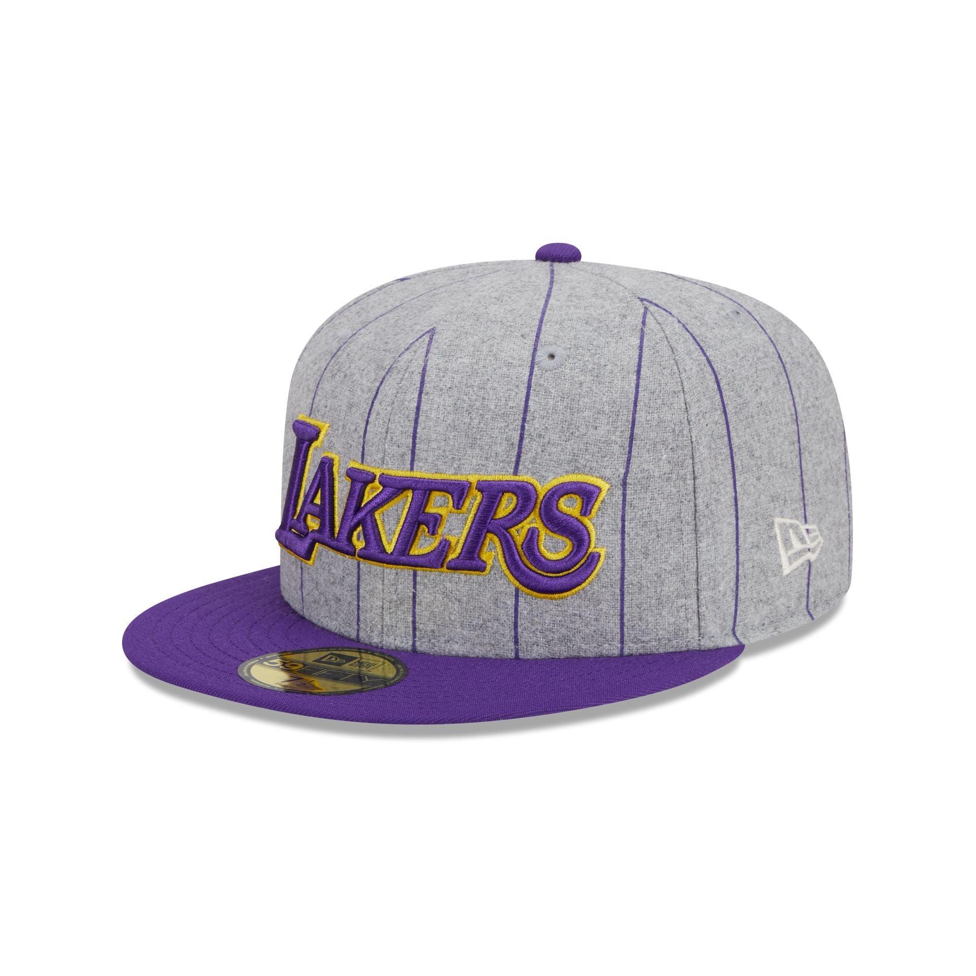 Los Angeles Lakers Heather Pinstripe 59FIFTY Fitted Hat Male Product Image