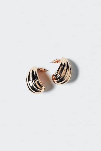 Fluted Hoop Earrings Product Image