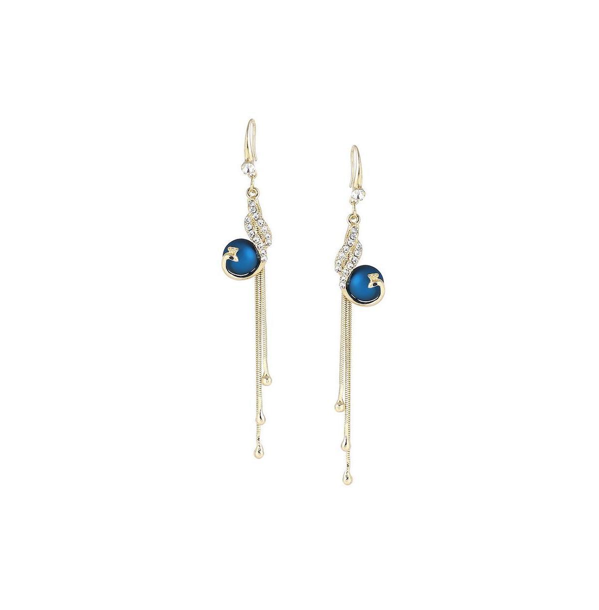 Sohi Womens Gold Sleek Drop Earrings Product Image