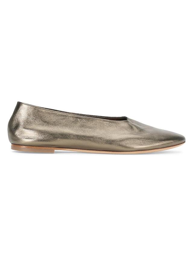 Womens Alba Metallic Leather Ballet Flats Product Image