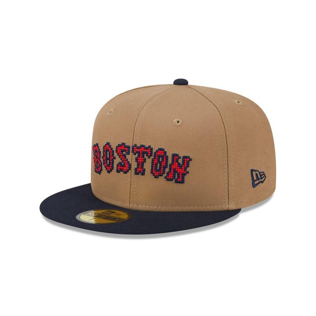 Boston Red Sox Classic 8-Bit Wordmark 59FIFTY Fitted Hat Male Product Image