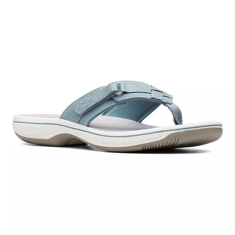 Clarks Breeze Sea Cloudstepper Womens Flip Flop Sandals Blue Product Image