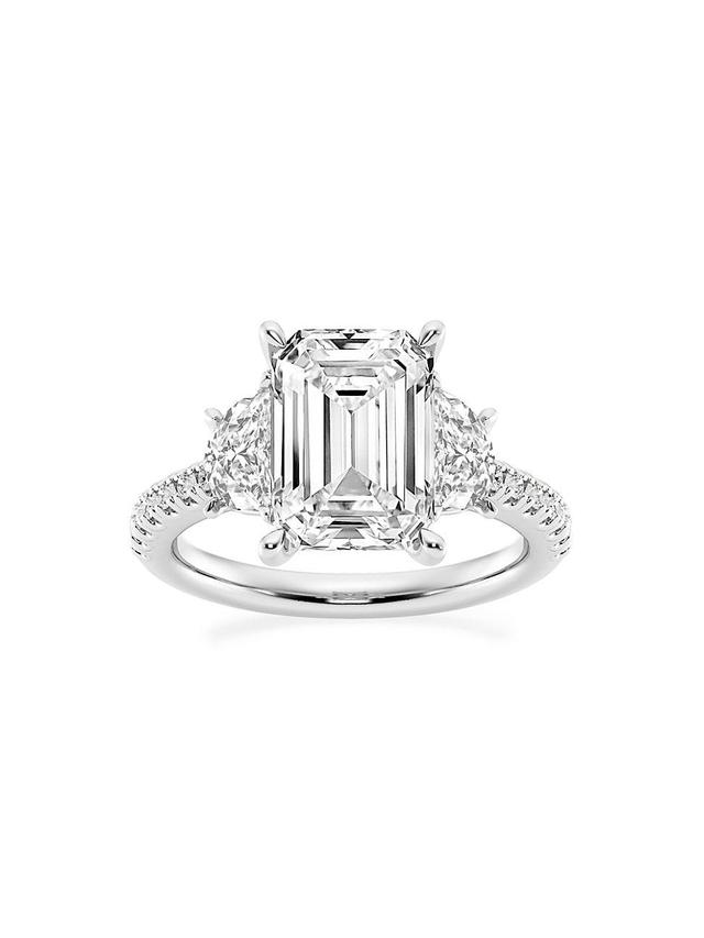 Womens 14K White Gold & Emerald-Cut Lab-Grown Diamond Ring/2.75-7.00 TCW Product Image