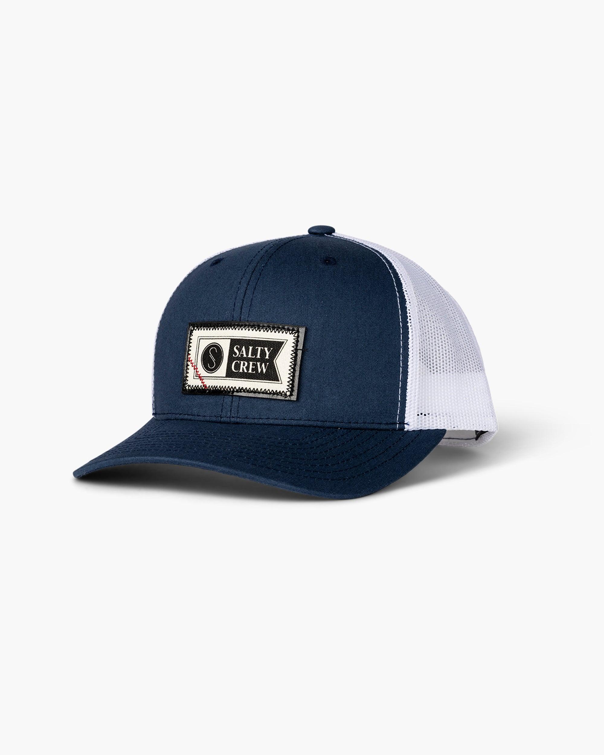 Topstitch Navy/White Retro Trucker Product Image